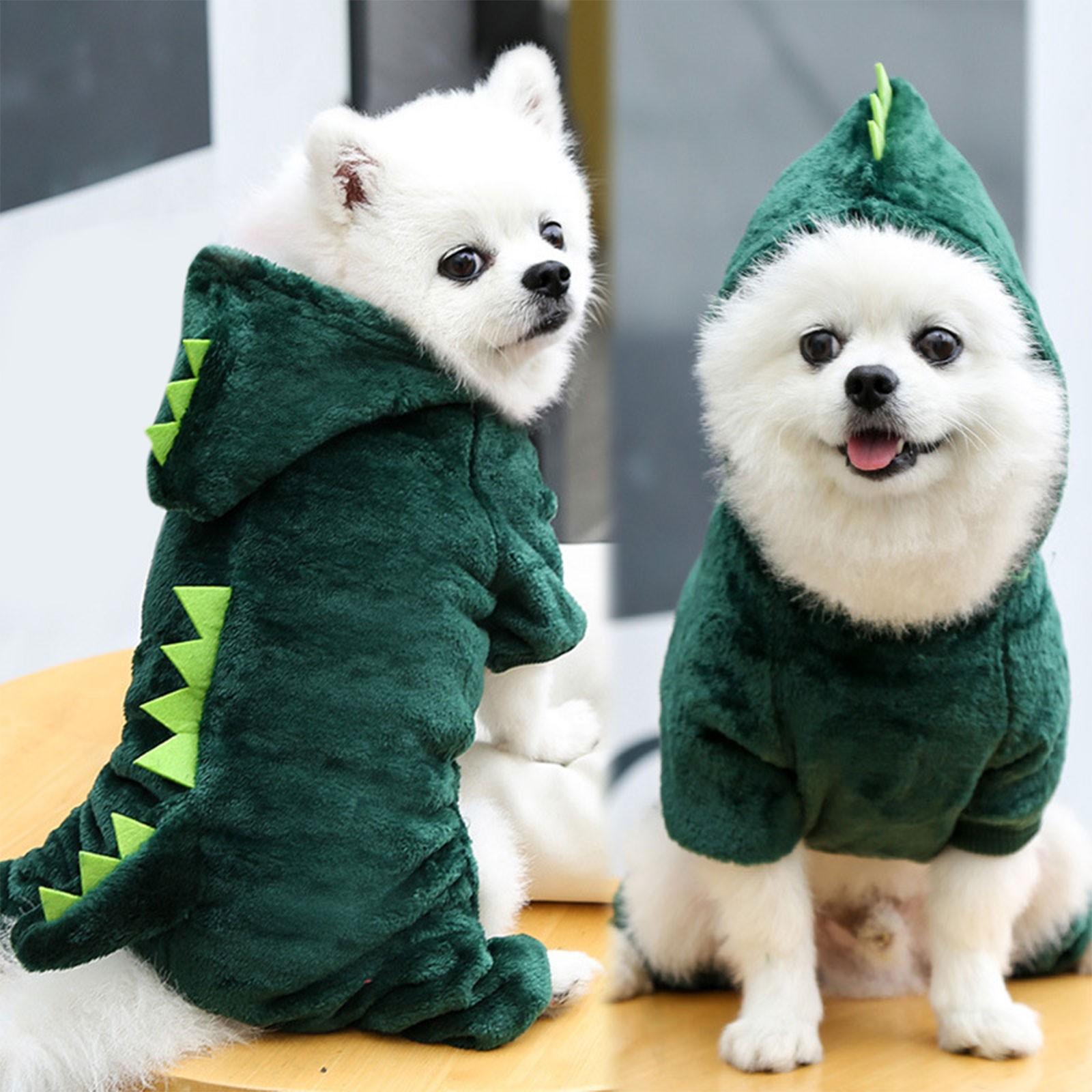 Dinosaur Shaped Dog Clothing Pet Photography Clothing Small And Medium Sized Dog And Clothing L зелёный