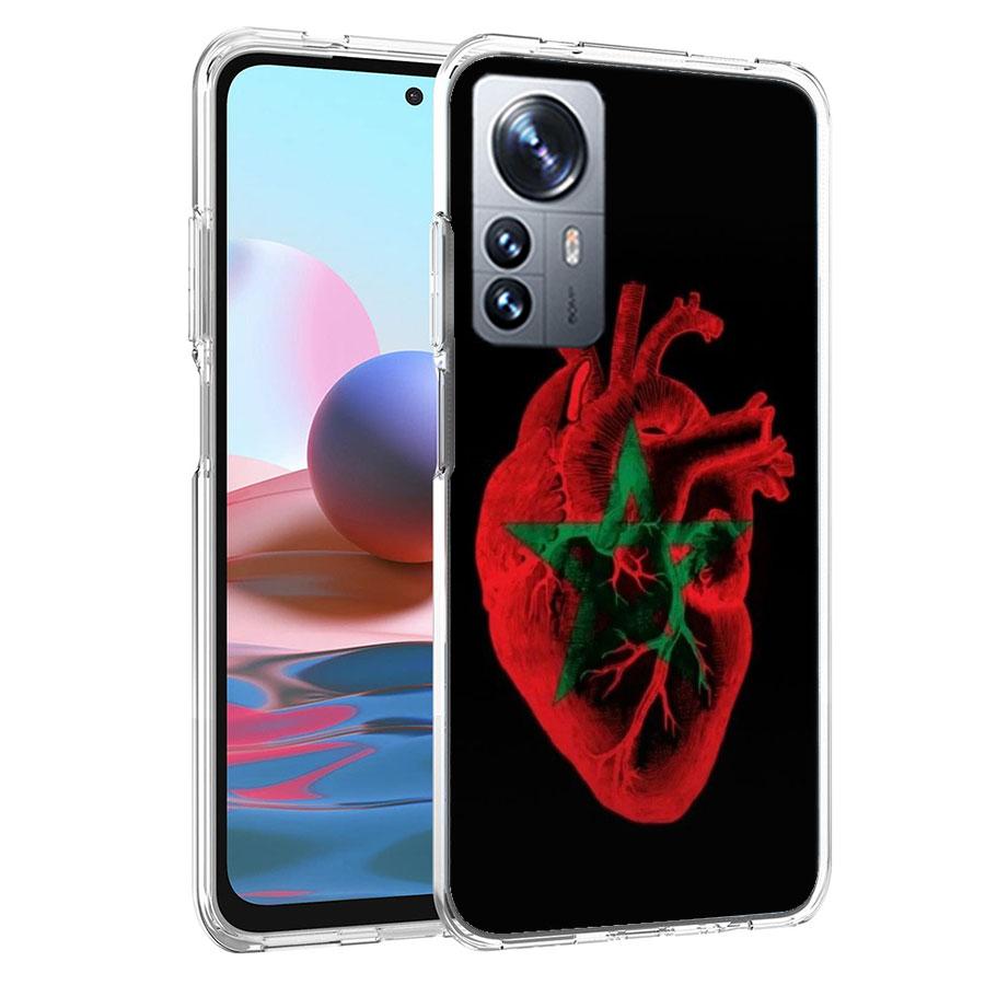 Morocco Flag Soccer Phone Case For Xiaomi Mi 13 12T Poco F7 Pro 14 Ultra 15 Pro 12X 12 9 8 Lite 5G 11T 11i 10 10T Pro Capa Co