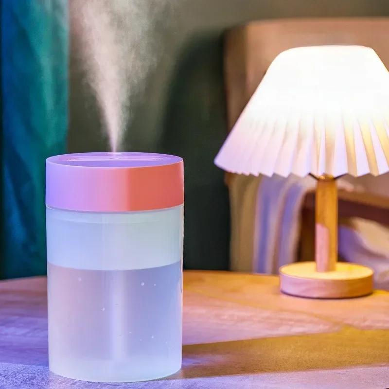 

1600 мл двойной распылитель увлажнитель воздуха с питанием от USB для дома бесшумный спальня офис ночник большой емкости увлажнитель воздуха распылитель розовый