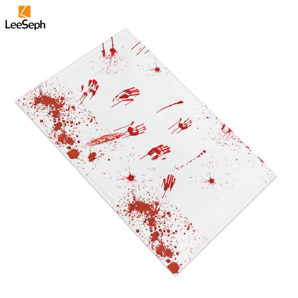 Leeseph Halloween Horror Bloody Outdoor Doormat Rug, Halloween Decoration Floor Door Mat for Bathroom, Home Entry, Yard, Patio