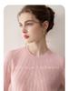 100% Pure Cashmere Women's Round Neck Ribbed Sweater