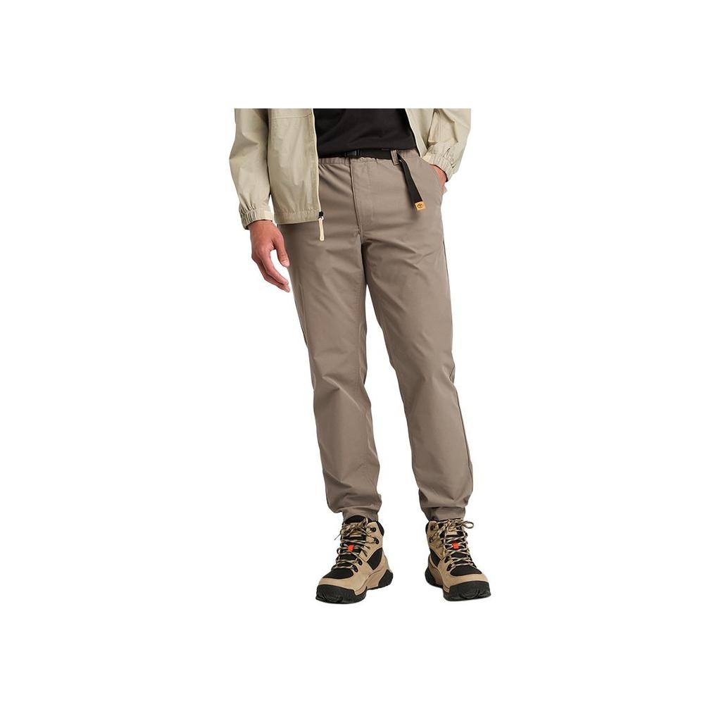 Timberland Outdoor Lightweight Versatile Waterproof Windproof Solid Color Elastic Waist Mid-Rise Cuffed Casual Pants Men Pants Chocolate A6Y7P-BK0
