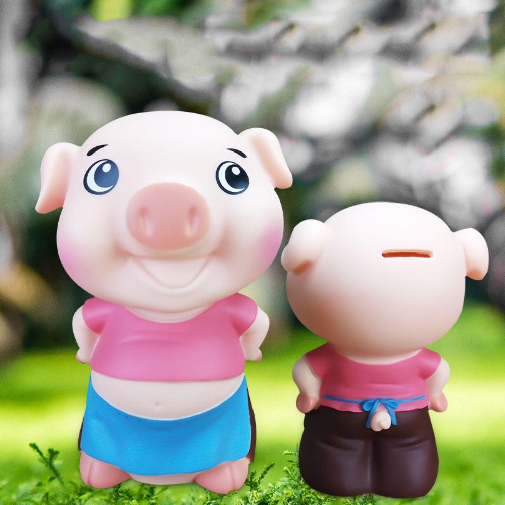 Large Capacity Pig Shaped Money Boxes Savings Tank Pig Money Bank  Bedroom Den Dresser
