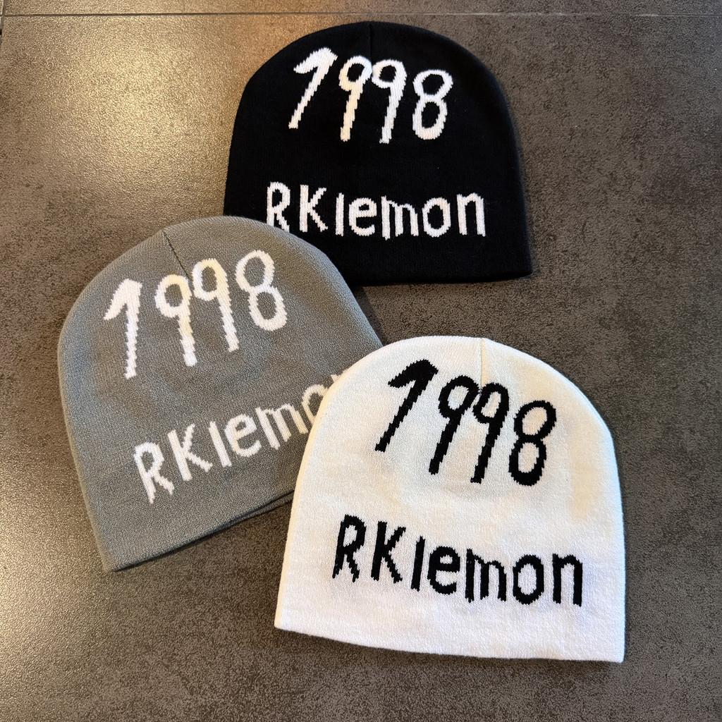 1998 Rkiemo Letter Knit Cap For Fall Casual And Streetwear Looks Hat Gift