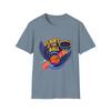 Unisex Softstyle T-Shirt Neon Winged Basketball Soaring Hoop Glowing Court Tee
