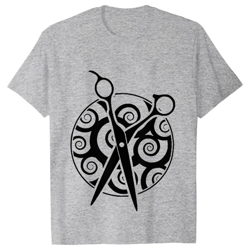 Tricou Barber Weapons Mwn Mânecă Scurtă Topuri Gât O Bătăile Inimii Frizerului Tricou Oversized Îmbrăcăminte Bărbați Topuri Foarfece