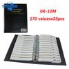 0805 SMD Resistor Book 1% 0R-10M 170 Types of Resistors 25 Pcs Each , SMD Chip Fixed Resistors Samples Assorted Kit