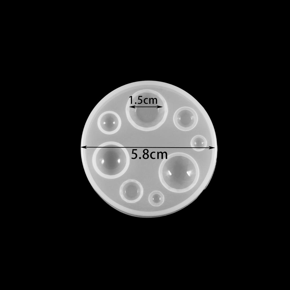 1 Stück Silikonform Halbkugel Oblate Cabochon Anhänger Harz Silikonform Handgefertigtes Werkzeug Epoxidharz Formen Schmuckherstellung