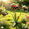 Fun Meat Garden Plaque, Garden Decor for Outside, D Terrifying Painted Metal  Garden Vegetable Climbing Structure, Garden And Lawn Decoration Plaque
