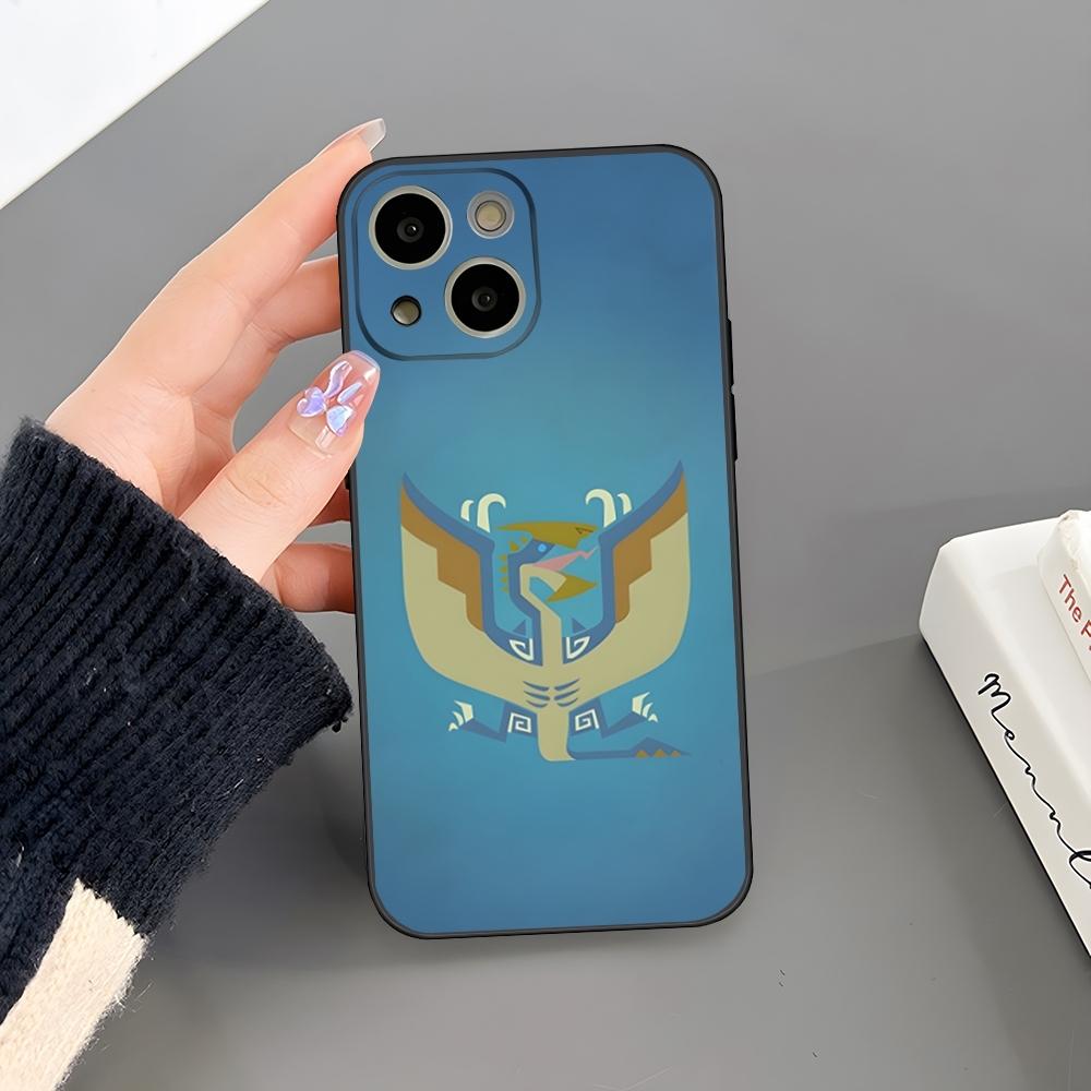 M-Monster Hunter Spiel Handyhülle Für Iphone 17 Air 15 Pro Max 14 Pro 16 Plus 12 13 11 Xr X Xs 8 7 Plus Rückseite