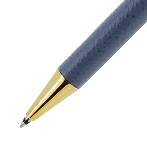 Color Chart Leather-Wrapped Ballpoint Pen (Blue Mist)