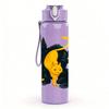 1PC Dual Black Yellow Cats Art 750ml Color Plastic Sports Water Bottle Leakproof Flip Straw Lid Suitable for Sports Office Home Use