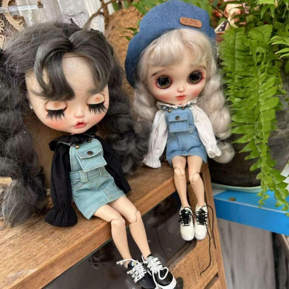 Casual Wears Pocket Jeans Overalls Skirt for Blythe Dolls For Ob22 Ob24 Doll/for Azone Dolls