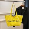 2025 New Colorful Reversible Canvas Tote Bag Striped Shoulder Bag