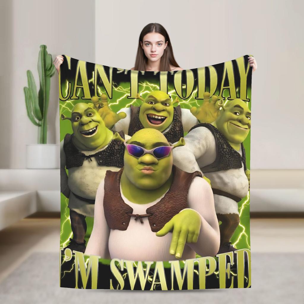 Pun Mein Swampf S-shreks Blanket  Super Warm Novelty Plush Throw Blanket For Outdoor Travel Office Flannel Bedspread Bed Cover