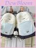 Nylon Student Backpack With Embroidery For Daily Use Girls College Campus
