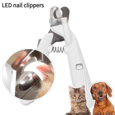 Professional Pet Nail Clippers with LED Light Labor-Saving Dog and Cat Nail Trimmer Grooming Scissors for Small Animals