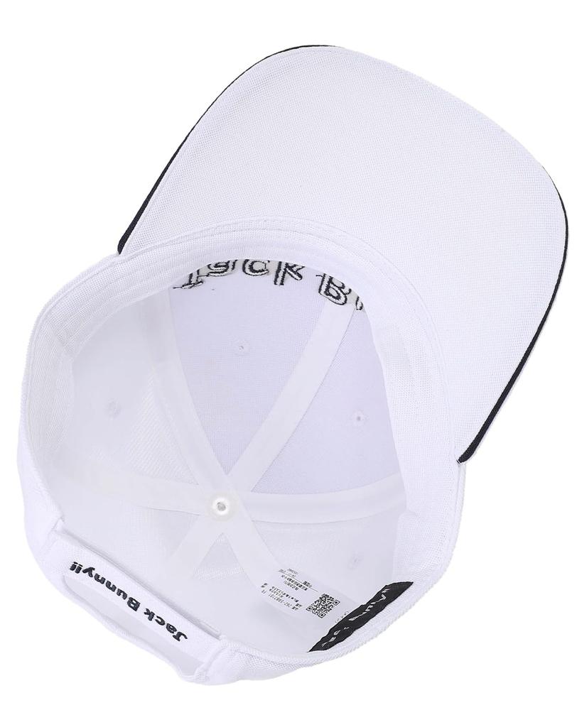 Jack Bunny Unisex Golf Cap Adjustable FR (Rabbit Logo, Size) - White, (Product Code 262-5987101, 030)