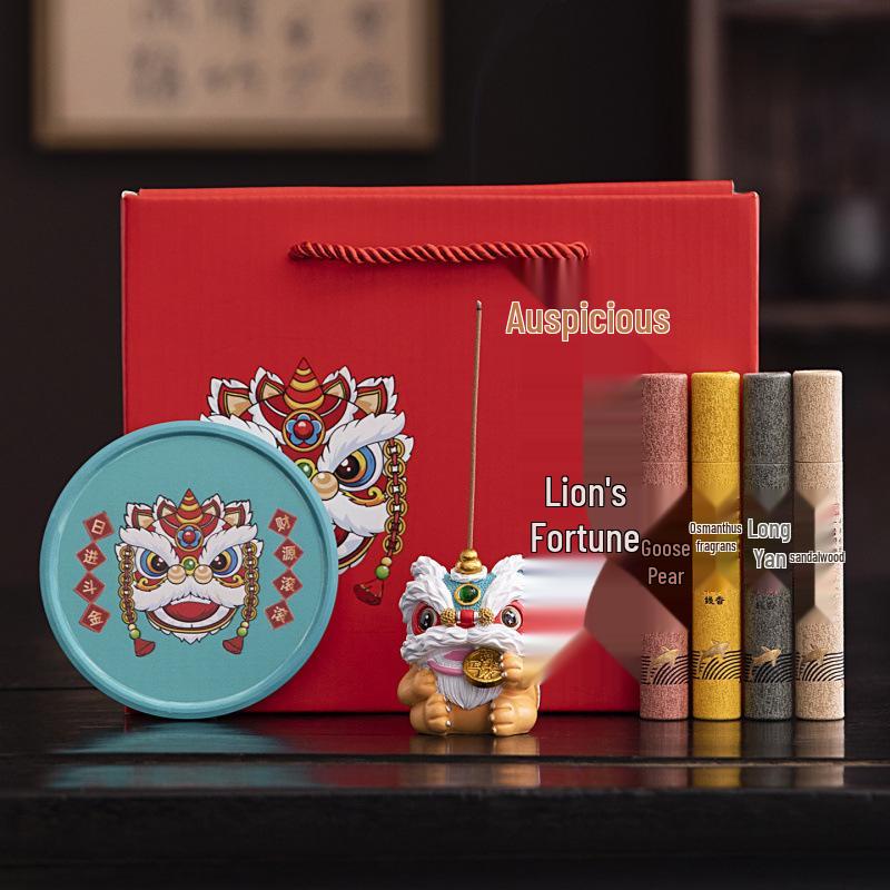 Creative Lion Incense Holder - Personalized High-End Business Gift & Event Souvenir