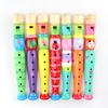 Wooden Cartoon 6-Hole Piccolo Recorder: Children's Educational Wind Instrument Toy