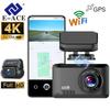 4K Araç Kamerası Manyetik Braket Siyah Kutu WIFI/GPS Desteği Hareket Algılama Döngü Kaydı Video Kaydedici Araç DVR