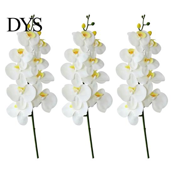 Maintenance Free Faux Floral Arrangements Artificial Phalaenopsis Silk Orchid Flower for Home Decor, Realistic Velvet Plant Decorative Plants Weddings