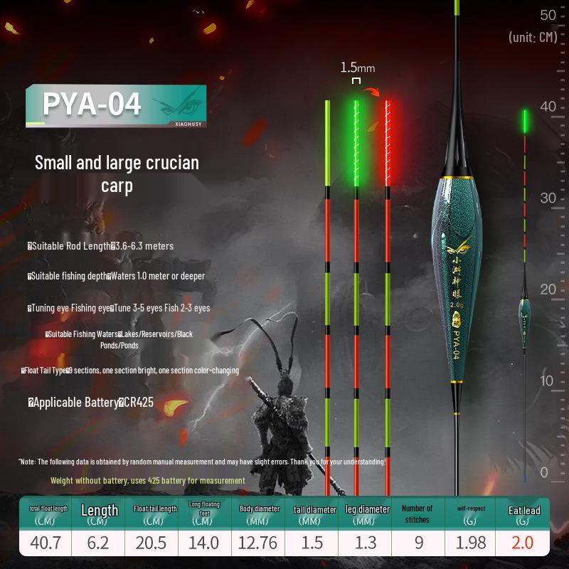 High Sensitivity Luminous Float: Bright, Color-Changing, Single-Eye Electronic for Day and Night Crucian Carp Fishing