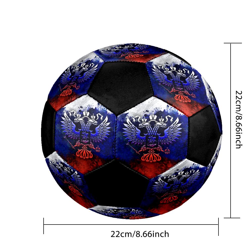 Russian Double Indoor Soccer Ball Colorful Machine Stitched PVC Size 5 Team Training Competition Ready Durable High-Bounce Cool Sports Gift