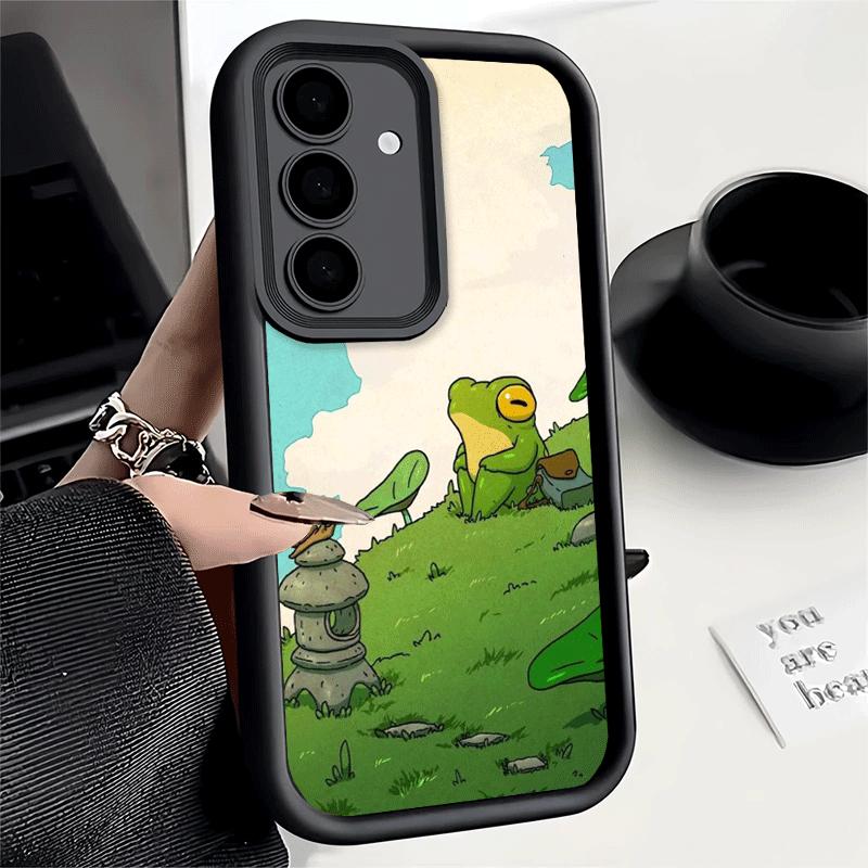Phone Case for Samsung Galaxy A17 A16 A15 A14 A13 Cute Cartoon Frog A56 A36 A26 A55 A35 A25 A54 A34 A24 A53 A33 A23 A07 A06