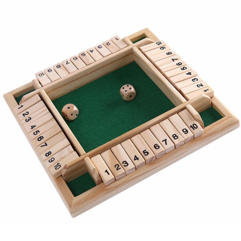 

Деревянная настольная карточная игра Традиционная деревянная настольная игра в кости для 4 игроков Забавный подарок