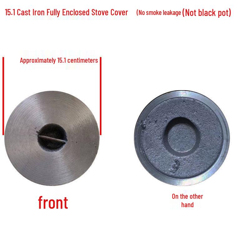 Cast Iron Firewood Stove Ring & Lid: Thickened Rustic Pot and Fire Pit Accessories