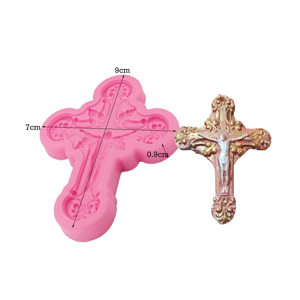 Silicone Cross Mold Fondant For DIY Baking Pastry Art Candy Clay Cake Decorating Chocolate Tool