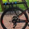Metal Wire Ebike Basket Rust Proof Quick Release Frame Basket Non-Slip Fold-Up Bike Cargo Rack for Outdoor Cycling Travel Basket