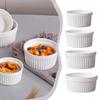 4pcs Ceramic Ramekins Bowls Oven Safe Creme Brulee Ramekins Pudding Custard Cups Souffle Ramiken Dipping Sauce Small Ceramic