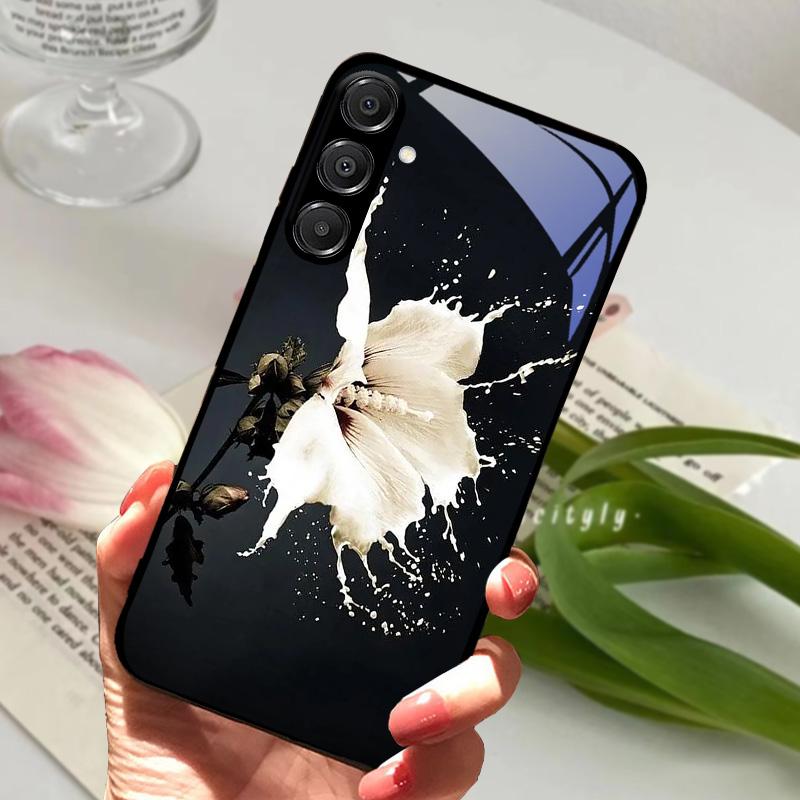 For Samsung A26 5G Case Hard PC Tempered Glass Phone Cover For Samsung Galaxy A36 A56 5G Fashion Animal Glass Protector Cases