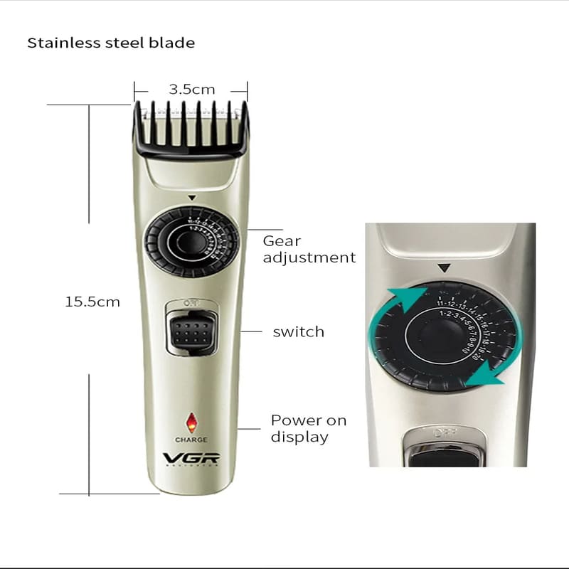 Smart Long-lasting Electric Hair Clipper Skin-friendly Rechargeable Dual-purpose Razor Rechargeable Men's Trimming  Clipper Stainless Steel Material