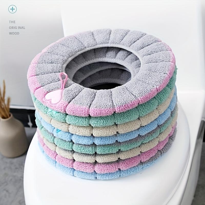 Household Toilet Auxiliary Seat Cushion, Warmth for All Seasons, Autumn Toilet Seat Cover, Thick Seat Cushion for Winter