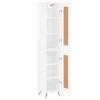 Highboard High Gloss White 34.5 X 34 X 180 Cm Particleboard