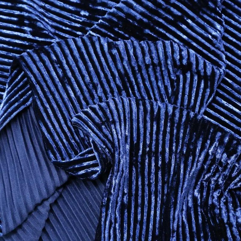100x152cm Striped Textured Pleated Fabric Elastic Silky Drape for Spring and Dress Wide Leg Pants Clothing Fabric