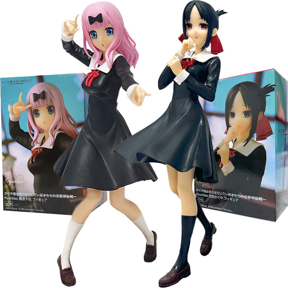 Figura Anime 18cm Fujiwara Chika Love is War Shinomiya Kaguya Action Figures Kawaii Ragazza Statuetta PVC Modello da Collezione Bambola Giocattolo