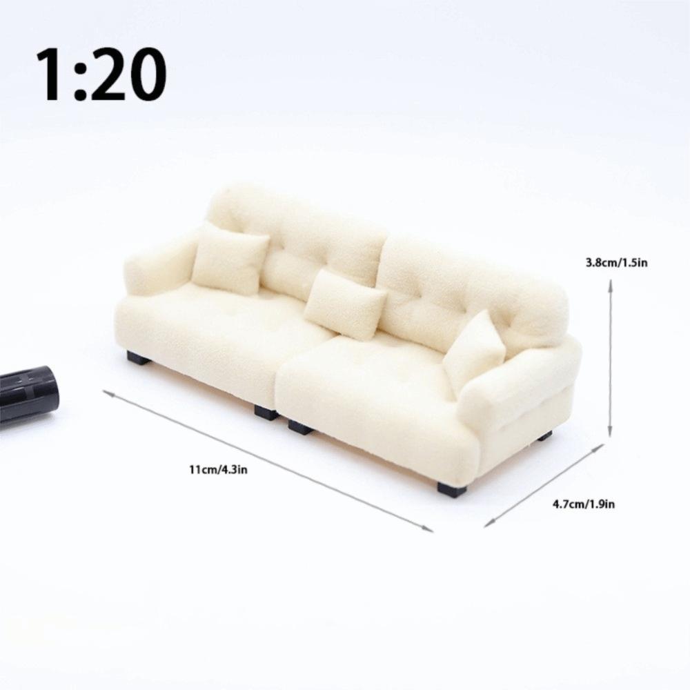 1:12 1:20 1:30 Living Room Furniture Simulation Mini Sofa  Doll House Accessories