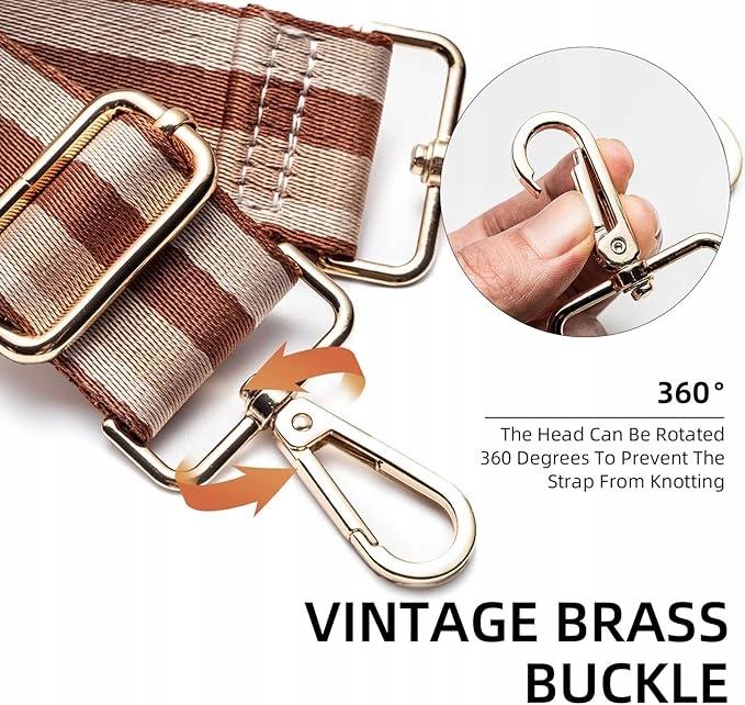 Scrodcat Replacement Strap for Purse Bags Brown Stripes 145cm