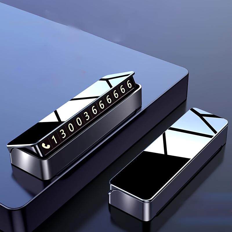 1PC Temporary Parking Sign, Metal Hidden Night Light, Moving Car Number, Moving License Plate, Car Interior Supplies, Gifts