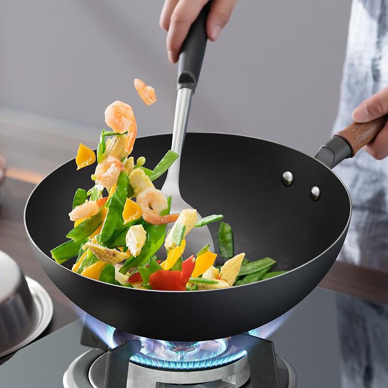 Supor 32cm Wrought Iron Stir-Fry Wok