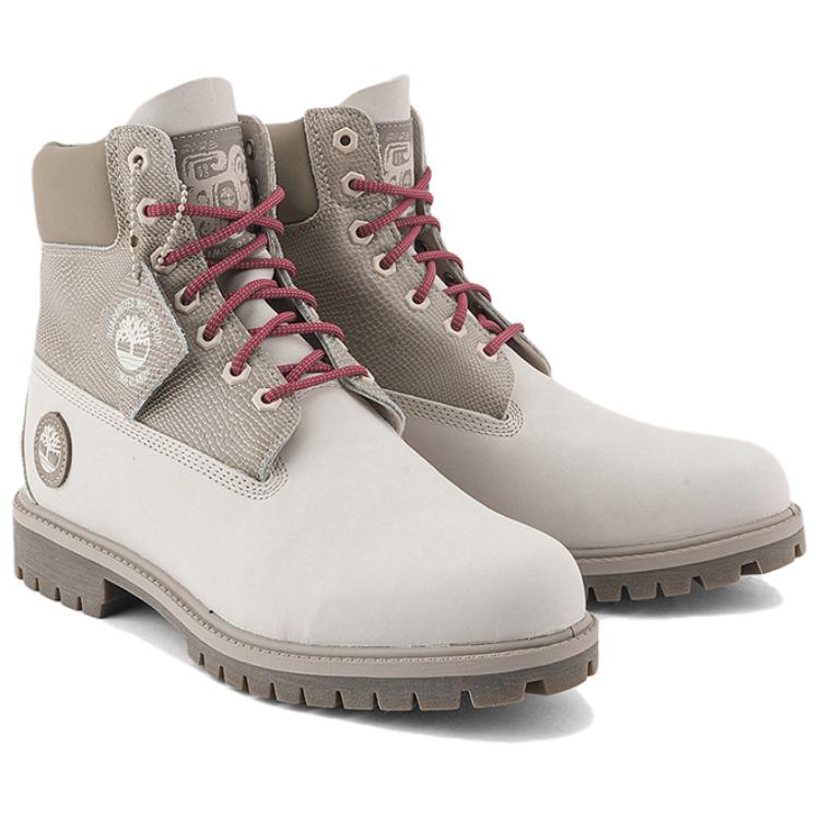 Timberland Heritage Series Neue Frühjahrskollektion Bequeme Kurze Outdoor-Stiefel Herrenstiefel Weiß Braun A41MW-EM3