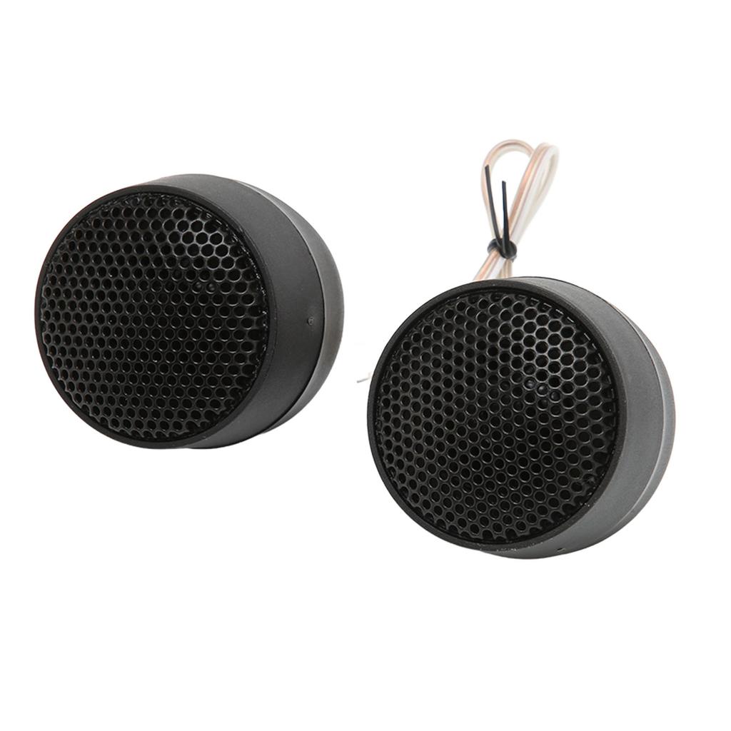 Pair Mini Dome Tweeter 10W 4 Ohm  Round Speaker Attachment Black Universal Automobile O System