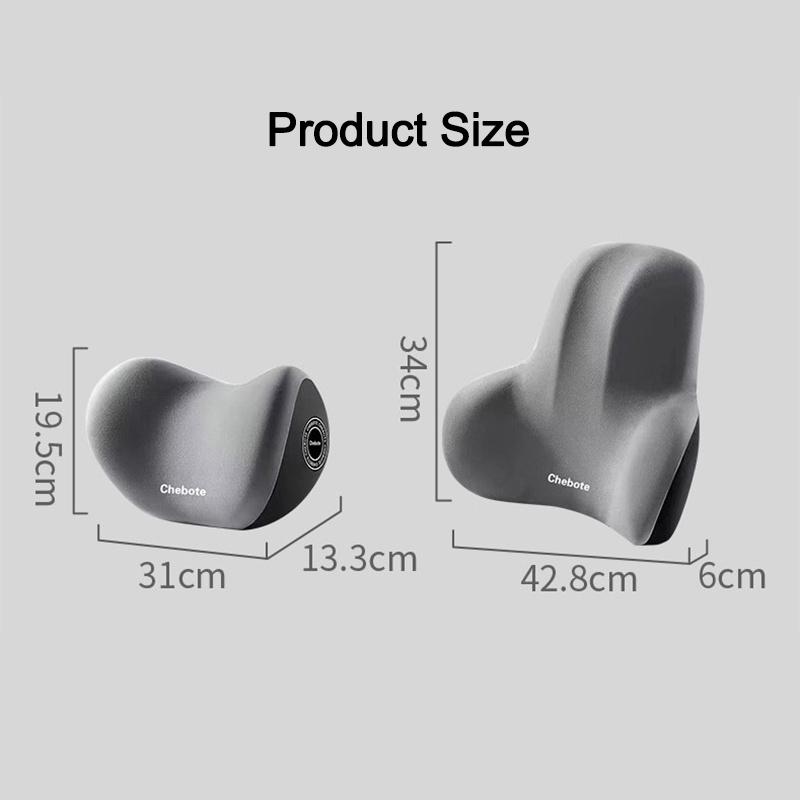Car Headrest & Lumbar Support Cushion For Car Seat Car Pillow Car Memory Foam Seat Waist Cushion Back Cushion Set