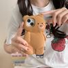 Custodia in Silicone Orsetto Carino 3D per iPhone 13 14 15 16 Pro Max INS Cartone Animato Animale Adorabile Copri Telefono Antiurto