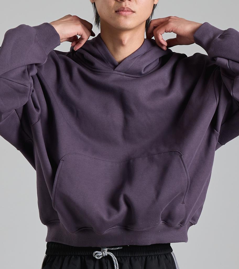Minimal Fleece Hoodie (Purple)
