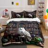 White Owl, Bookshelf Pattern. Bedding Sets Duvet Cover Sets Duvet Covers Pillowcases(1* Duvet Cover 2* Pillowcases Without Duvet Insert)